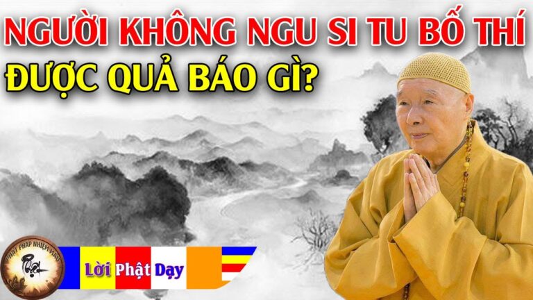 Người Không Ngu Si Tu Bố Thí Được Quả Báo Gì?