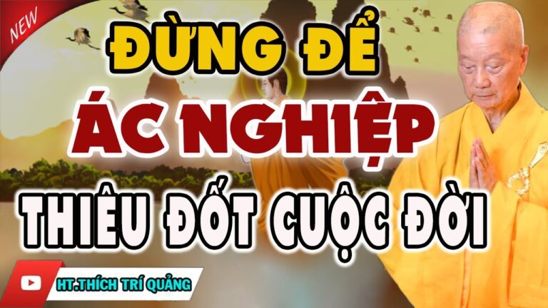 Đừng Để ÁC NGHIỆP Dẫn Dắt Cuộc Đời Bạn ( Video Không Nên Bỏ Qua ) –  Thầy Thích Trí Quảng