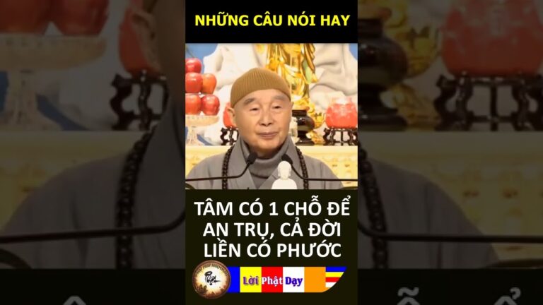 TÂM CÓ 1 CHỖ ĐỂ AN TRỤ, CẢ ĐỜI LIỀN CÓ PHƯỚC – Pháp Sư Tịnh Không | Phật Pháp Nhiệm Màu