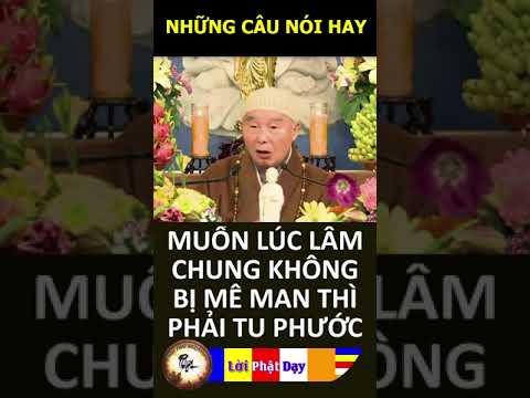 MUỐN LÚC LÂM CHUNG KHÔNG BỊ MÊ MAN THÌ PHẢI TU PHƯỚC – Pháp Sư Tịnh Không | Phật Pháp Nhiệm Màu