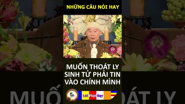 MUỐN THOÁT LY SINH TỬ PHẢI TIN VÀO CHÍNH MÌNH  – Pháp Sư Tịnh Không | Phật Pháp Nhiệm Màu