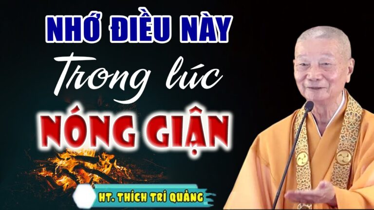 Đừng để NÓNG GIẬN 1 Phút rồi ÔM HẬN 1 Đời, cách Kiềm Chế Cơn Nóng Giận – HT. Thích Trí Quảng