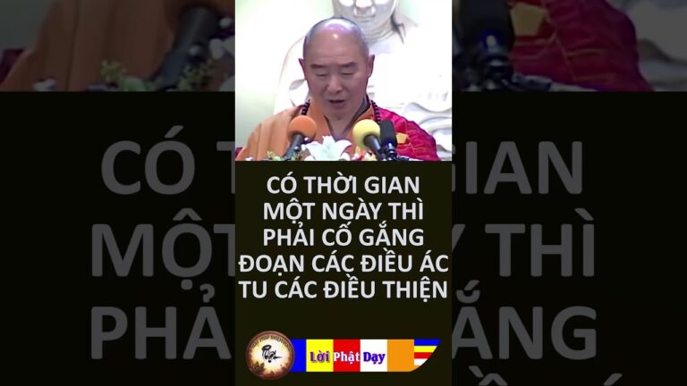 Có Thời Gian 1 Ngày Thì Phải Cố Gắng ĐOẠN CÁC ĐIỀU ÁC TU CÁC ĐIỀU THIỆN – HT Tịnh Không | PPNM