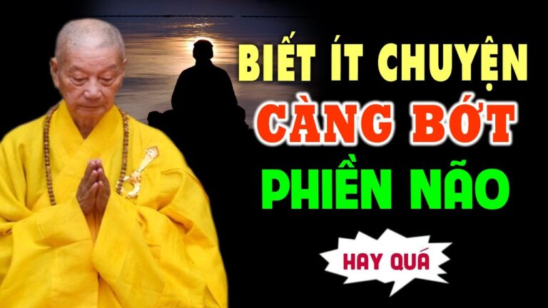 Càng biết ít chuyện bao nhiêu, Càng bớt phiền não bấy nhiêu – HT. Thích Trí Quảng (Hay Lắm)