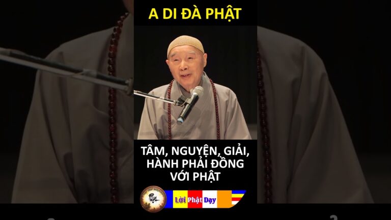 TÂM, NGUYỆN, GIẢI, HÀNH PHẢI ĐỒNG VỚI PHẬT