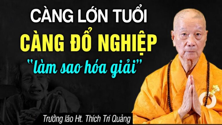 Càng lớn tuổi Càng Đổ Nghiệp là do đâu? Làm Sao Hóa Giải? – HT. Thích Trí Quảng